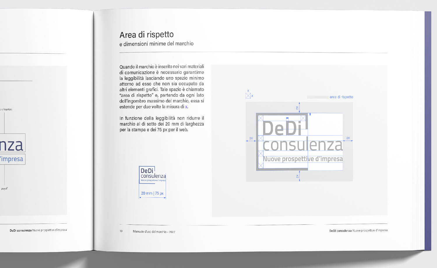 Esempio di manuale d'uso del logo. Esso deve essere presente in un buon preventivo logo