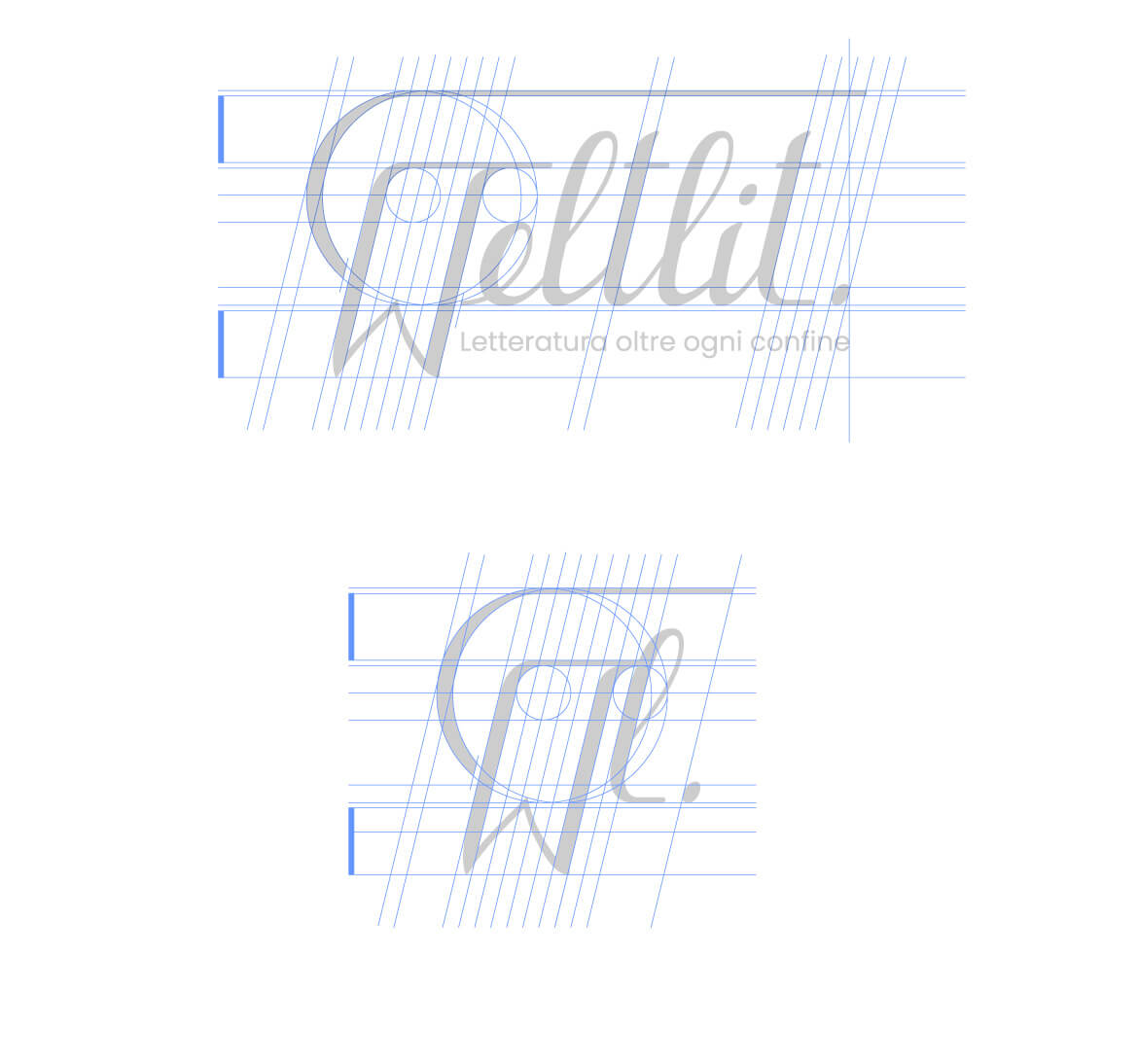 Costruzione del logo. Una delle fasi del design del logo